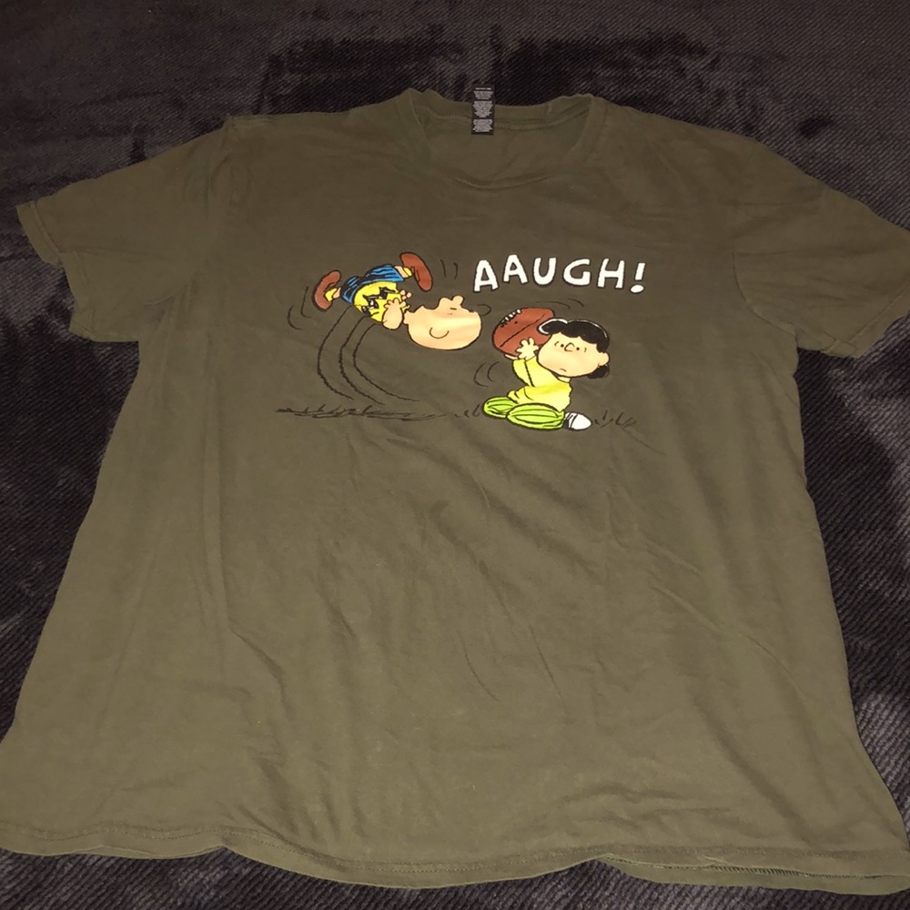 Olive green Charlie Brown T shirt